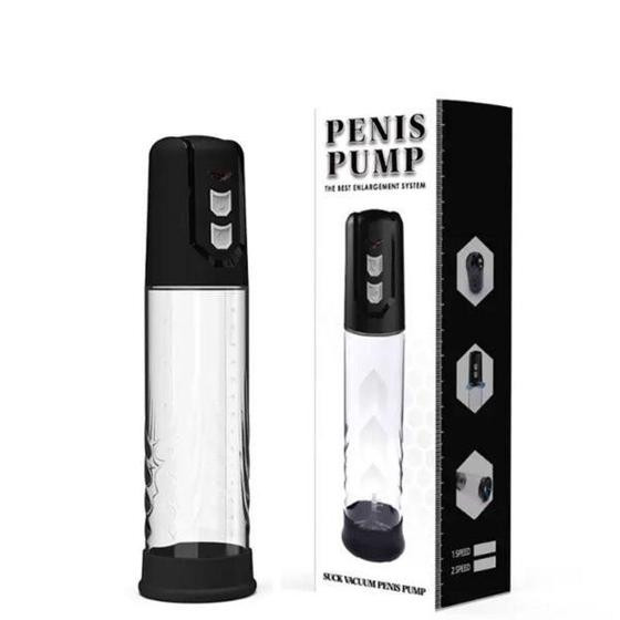 Imagem de Bomba Peniano Automática Recarregável Vibrador Penis Sucção Aumento Pau