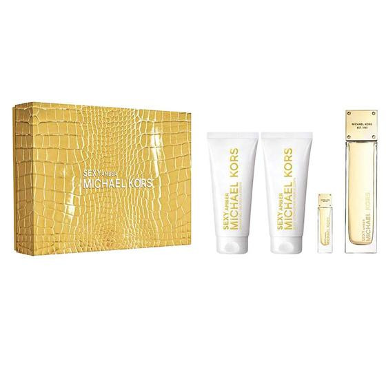 Imagem de Perfume Sexy Amber Michael Kors Coffret Feminino EDP + Body Lotion + Shower Gel + Miniatura