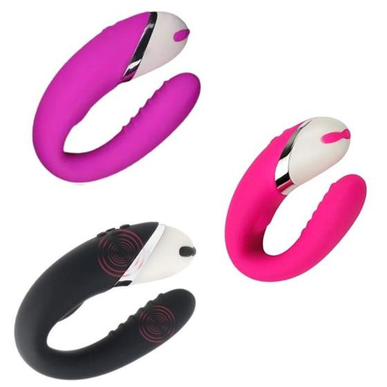 Imagem de Vibrador Casal Duplo Estimulador Ponto G Clitoriano Penetrável Sex Shop