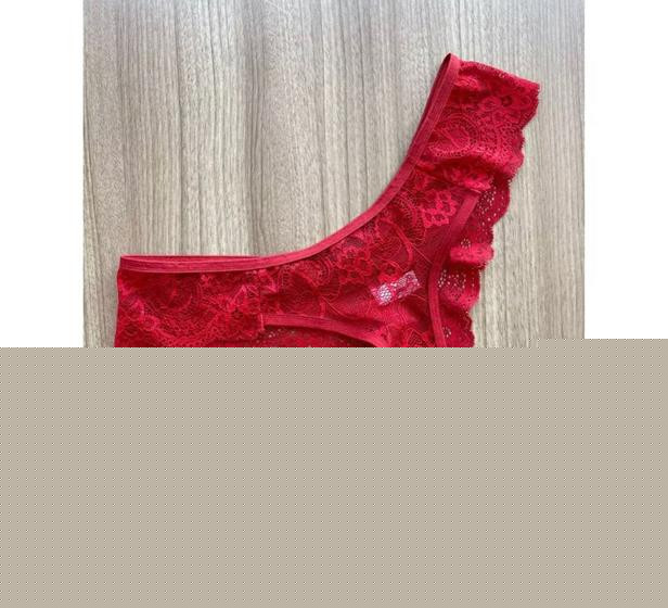Kit com 5 Calcinhas em Renda Fio Dental Sexy Lingerie Feminina Sensual Moda Intima - .