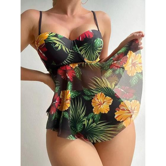 Imagem de Biquini Vintage de Cintura Alta - Conjunto 2 Peças para Emagrecer