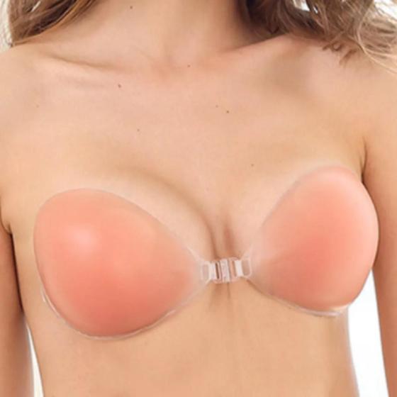 Imagem de Sutia Adesivo Unbra Silicone Invisivel Levanta Seio Sem Alça Cola