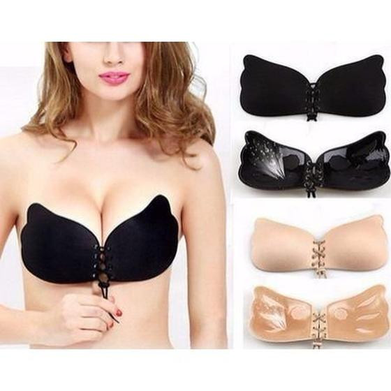 Imagem de Sutiã Adesivo Invisível Levanta Seio PUSH UP Silicone BEGE