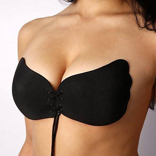Imagem de Sutiã Adesivo Invisível Levanta Seio Push Up Silicone  PUSH UP - C -G - Preto