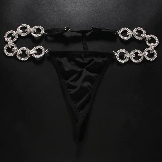 Imagem de Calcinha De Biquíni Geométrica Com Strass Feminino, Joia Sexy Para Dança Em Clube, Corrente Corporal