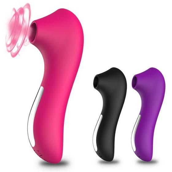 Imagem de Vibrador Sugador de Clítoris Recarregável Potente Língua Sexo Oral 7 Velocidades de Vibrações - Estimulador clitoriano -