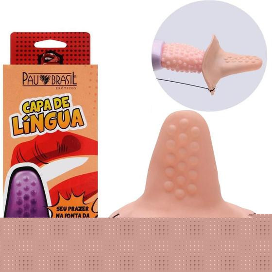 Imagem de Capa De Língua com Textura Estimuladora + Elástico Sexo Oral
