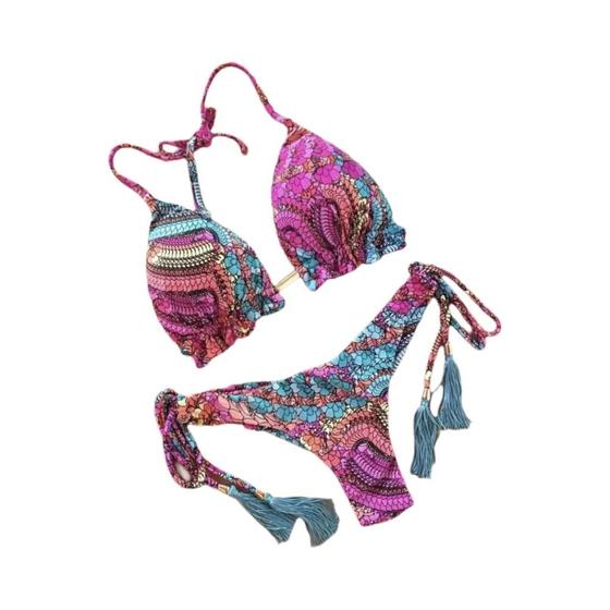 Imagem de Biquini Push Up Floral - Conjunto Sexy para Praia