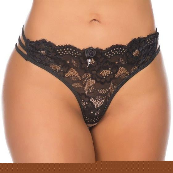 Imagem de Calcinha Fio Dental Bela Preta - Pimenta Sexy