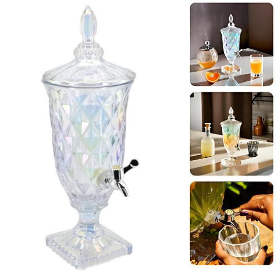 Suqueira De Vidro Furta-cor Para Bebidas E Sucos 2 Litros - Importado