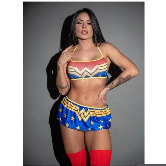 Fantasia Fetiche Mulher Maravilha Pimenta Sexy