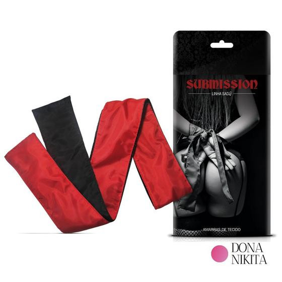 Amarra de Tecido Vermelho e Preto 140 cm Sexy Fantasy