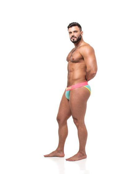 Cueca sexy undies 5cm aquamarine e rosa - Men From Rio