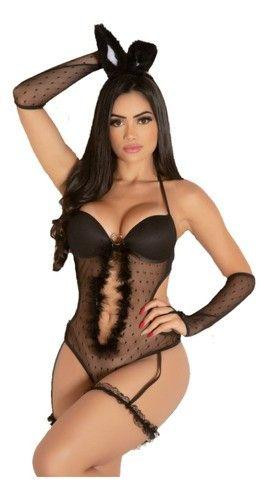 Lingerie sexy Body Coelha Manhosa Completa - Garota V
