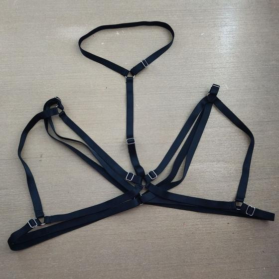 Sutiã sem Bojo com Choker em Ligas Sexy - Para Todas Lingerie