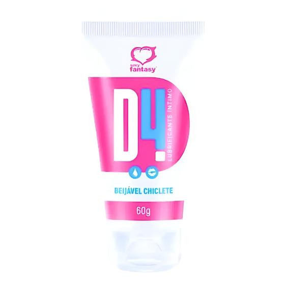 Gel Lubrificante Íntimo Beijável para Oral Chiclete Sexy Fantasy 60g