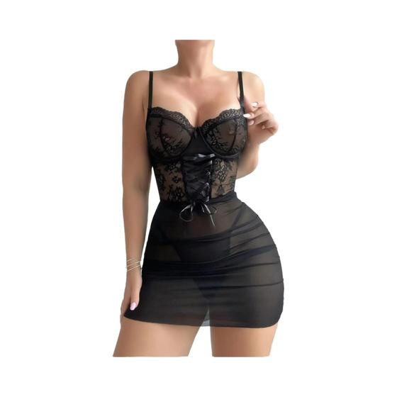 Conjunto De Pijama Sexy De Renda Para Mulheres, Roupas De Dormir Sensuais De Verão, Lingerie - others