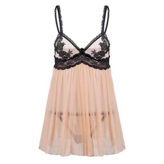 Pijama de renda da moda feminina Sexy Seductive Suspender Nightdress - HUOGUO