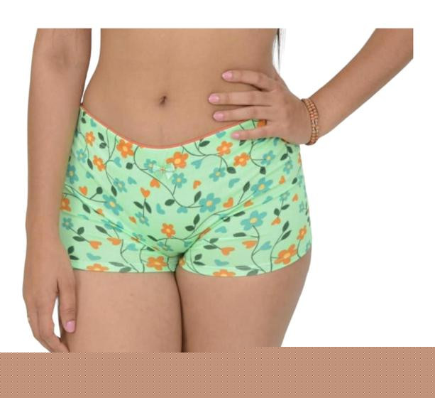 kit 12 unidade Calcinha Shortinho Box Boxer Cueca Feminina Atacado Revenda - Boca sexy
