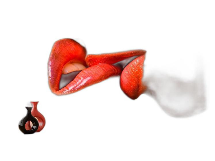Papel De Parede 3D Arte Boca Beijo Lábios Sexy 3,5M Tra150 - Você Decora