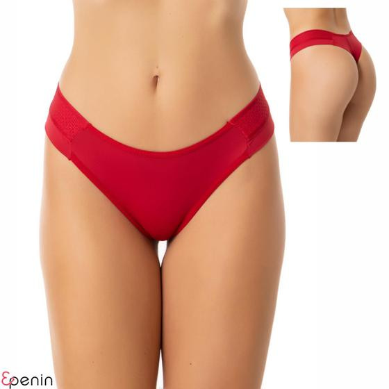 Imagem de Calcinha Fio Dental Duplo Tanga Sexy Elástico com Detalhe na Cintura Lingerie Feminina