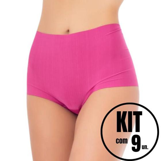 Imagem de Kit Com 9 Calcinhas Boxer Cueca Feminina Shortinho Sem Costura Laser