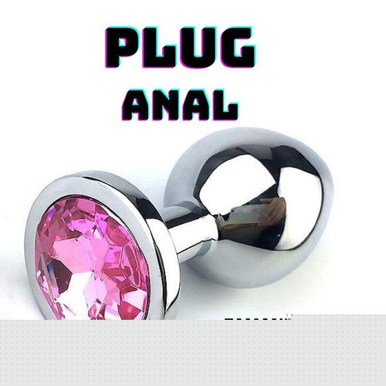 Imagem de Plug Anal M Aço Inox Com Joia Cores sortidas SEXSHOP