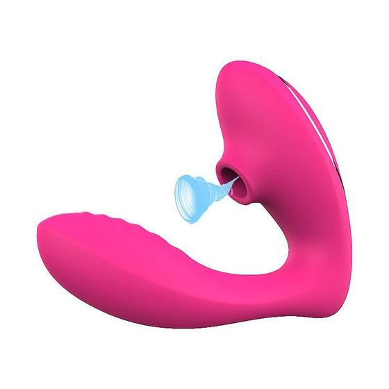 Imagem de Vibrador Casal Sugador de Clitóris Estimulo Ponto G Carlota 9 Vibrações Recarregável