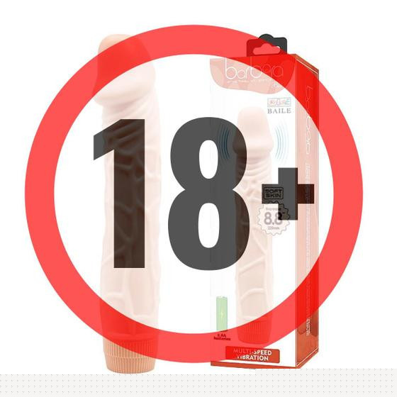 Imagem de Vibrador Ponto G Prótese 22,5cm Texturizado Multivelocidade Baile Barbara