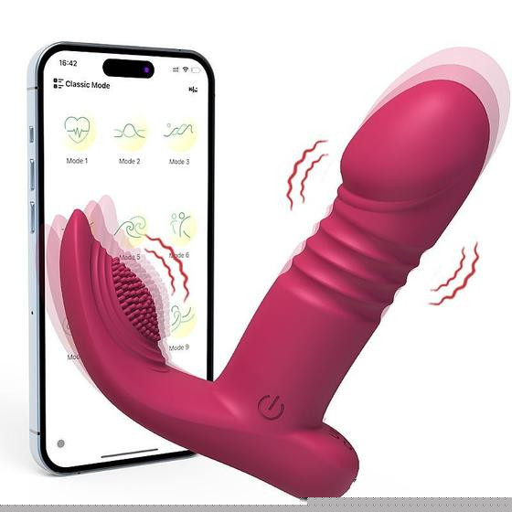 Imagem de Vibrador Feminino Penetrável Recarregável para Ponto G com Vibração e Controle via Smartphone