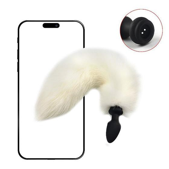 Imagem de Plug Anal em Silicone Rabo de Raposa com Rotação e APP