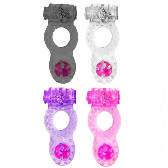 Imagem de Anel Peniano Com Pérola e Vibrador Estimulador de Clitóris Duplo Prazer