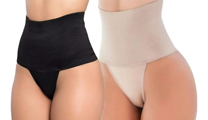 Imagem de Langerie Sexy Plus Size Calcinha Modeladora Fio Dental Empina Bumbum