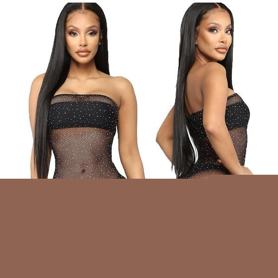 Imagem de Lingerie sexy feminina de malha transparente com rede de nádega vazada