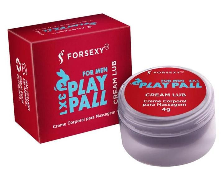 Imagem de Pomada Cream Lub Play Pall Excitante Masculino Vibrante Esquenta e Esfria 4g - For Sexy