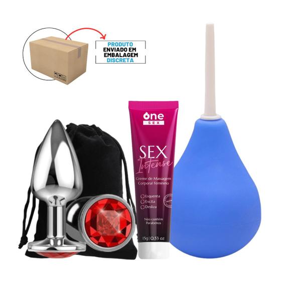 Imagem de Ducha Higienica + Plug Anal Tamanho P + Sex Intense Gel Excitante Feminino