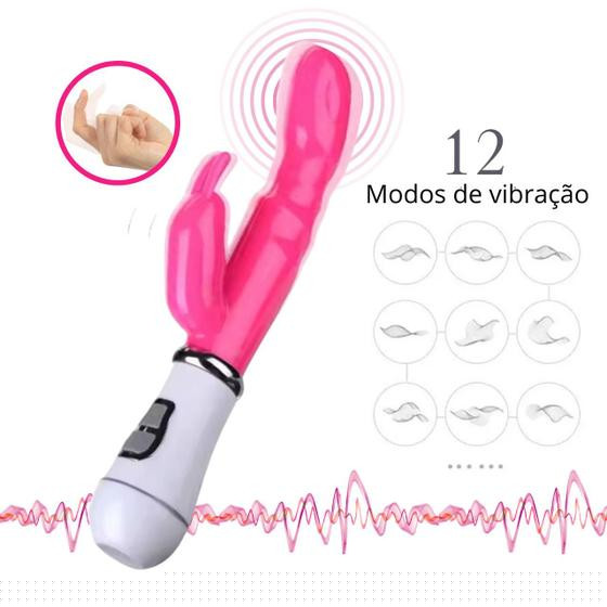 Imagem de Vibrador Ponto G Feminino Sexual Jelly 10 Níveis Estimulador De Clitóris 20,5x2,8cm  Sexy Import  Sex Shop Produtos Adultos