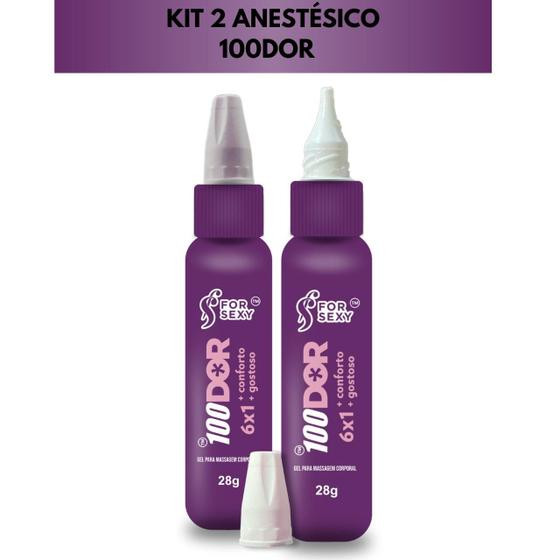 Imagem de Anestésico Em Gel Kit 2 100DOR Gel Excitante E Lubrificante 28g Dessesibilizante  For Sexy  Sex Shop Produtos Adultos