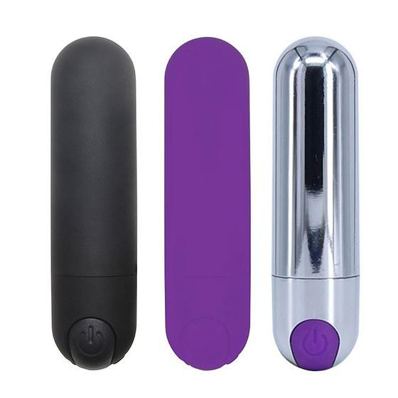 Imagem de Vibrador Power Bullet Recarregável com 10 Modos de Vibração Green Baby Preto