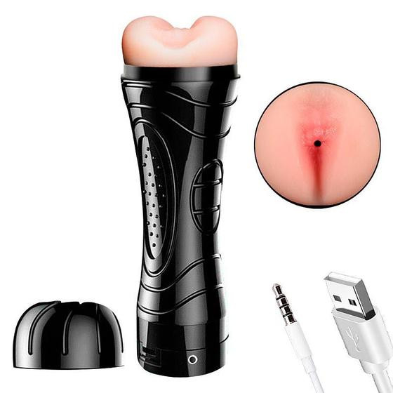 Imagem de Masturbador e Vibrador Lanterna Formato de Ânus