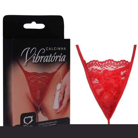 Imagem de Calcinha Com Bullet Vibrador Renda Sexy Fantasy