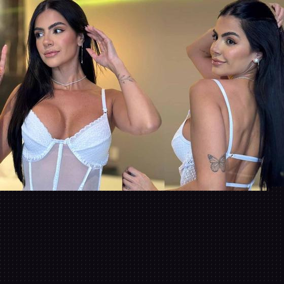 Imagem de Lingerie Cropped Tule Calcinha Fio Com Regulagem Sensual Sexy Transparente