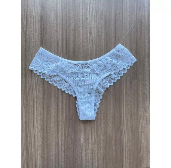 Kit com 5 Calcinhas em Renda Fio Dental Sexy Lingerie Feminina Sensual Moda Intima - .