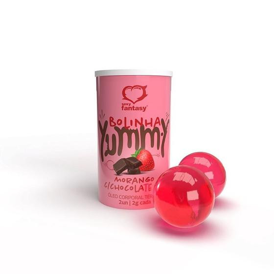 Bolinha Yummy Morango com Chocolate - 2 Unidades - Sexy Fantasy
