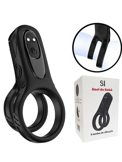 Anel peniano duplo com vibração - a prova d'água - recarregável - SI sexy import