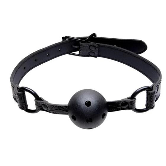 Mordaça Couro Com Bola Sexy Import