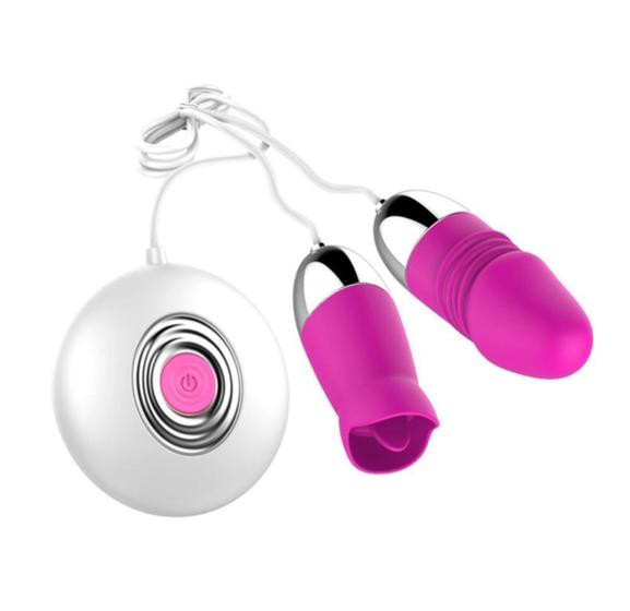 Imagem de Vibrador capsula bullet dupla estimulação 12 vibrações