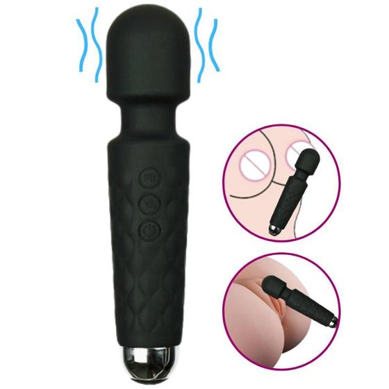 Imagem de Varinha Magica Vibrador Massageador Estimulador de Clitóris Recarregável Silencioso