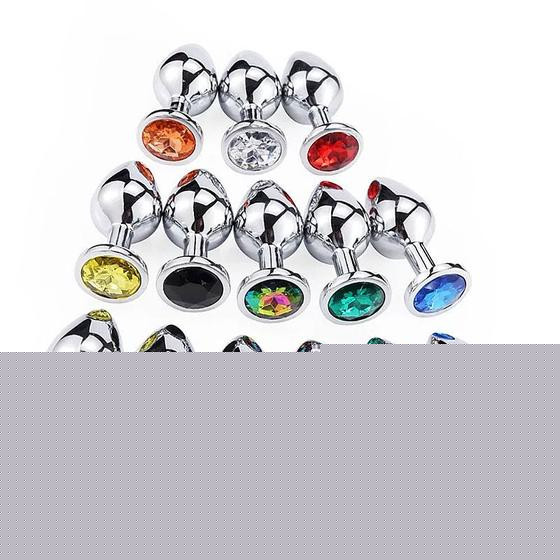 Imagem de Plug Anal Jóia com Cristal em Metal Grande - Furta Cor