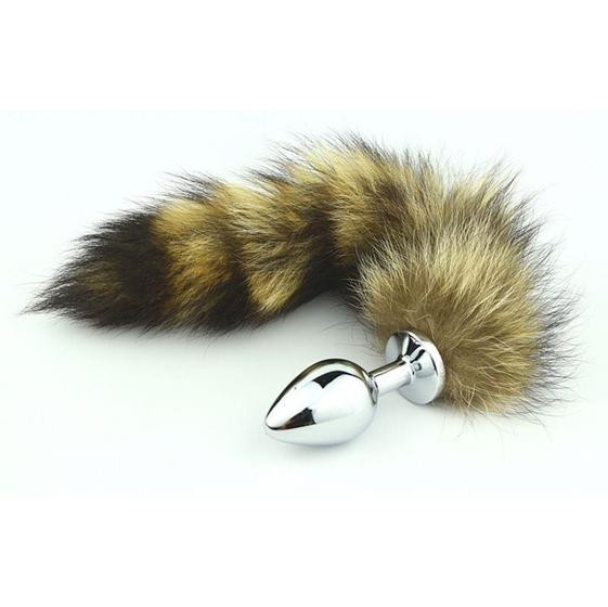Imagem de Plug anal de aço pequeno rabo raposa
